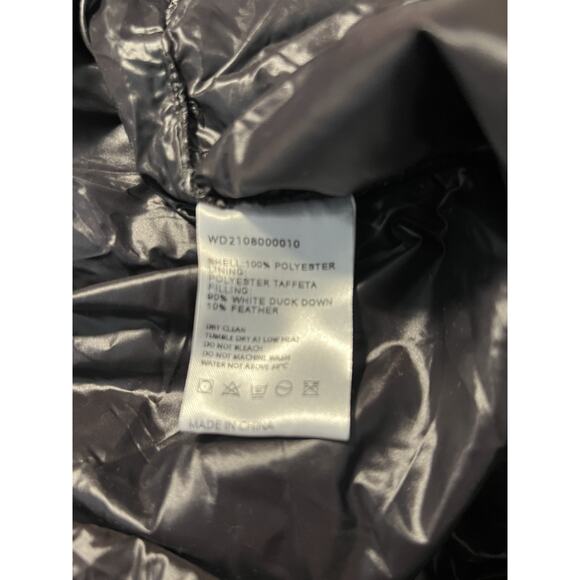 Lattelier Women's NWT Burgundy Longline Hooded Duck Down Filled Jacket Coat XL - Picture 10 of 11